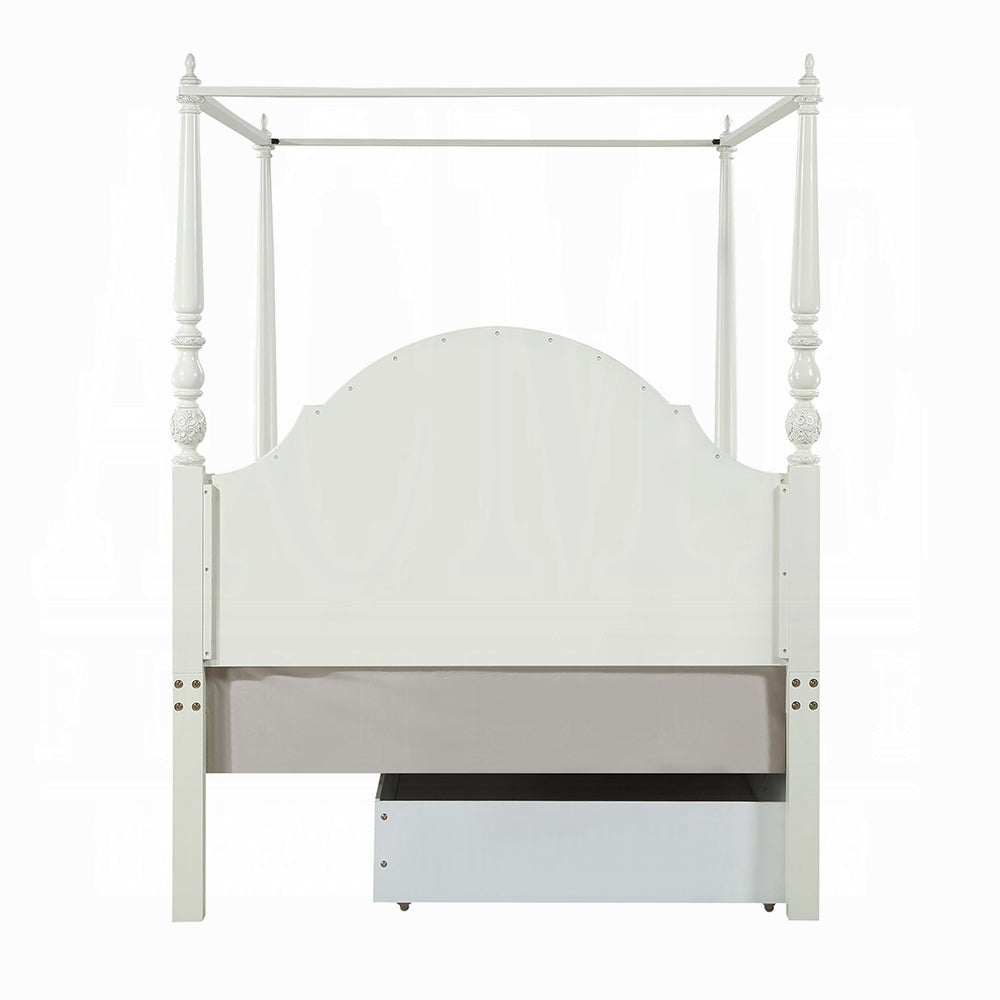 Dorothy Full Bed (Wooden Poster), Ivory Finish