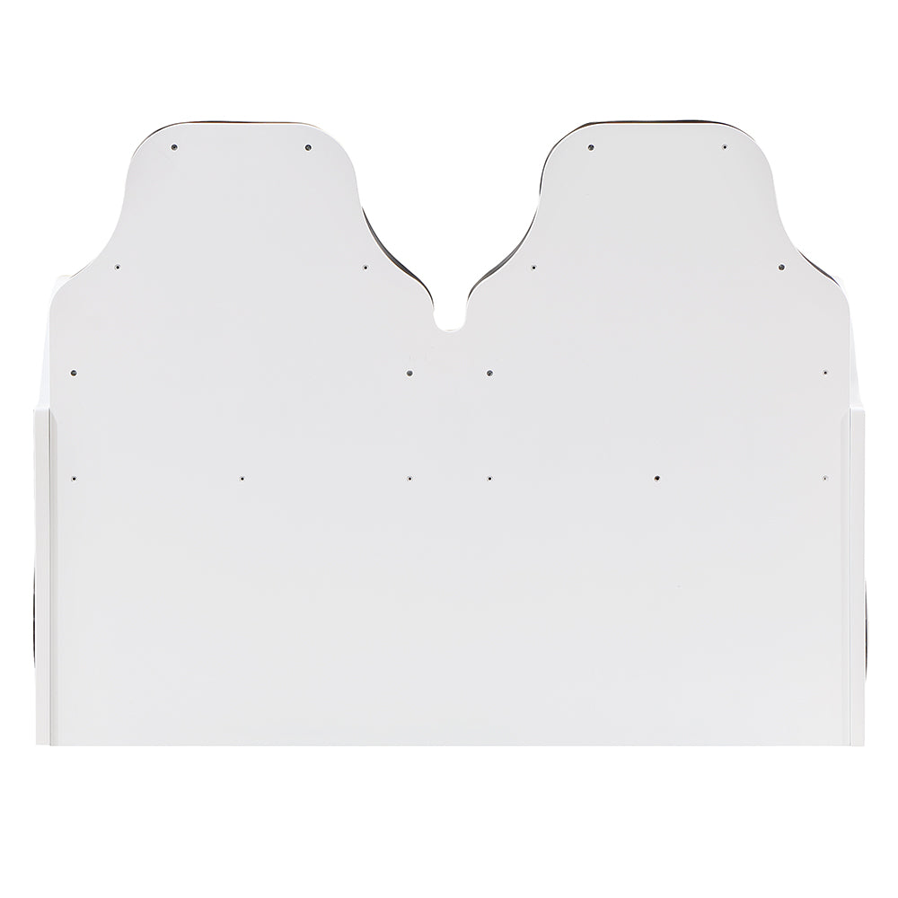 Zaria Colen Collection Twin Red Wood Race Car Bed  LED Lights & Padded Headboard