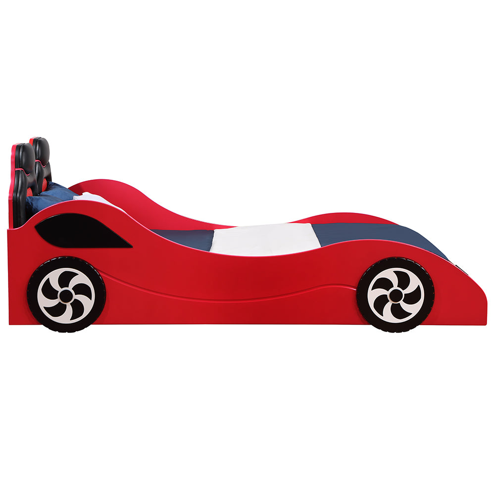 Colen Car Bed (Twin), Red Finish