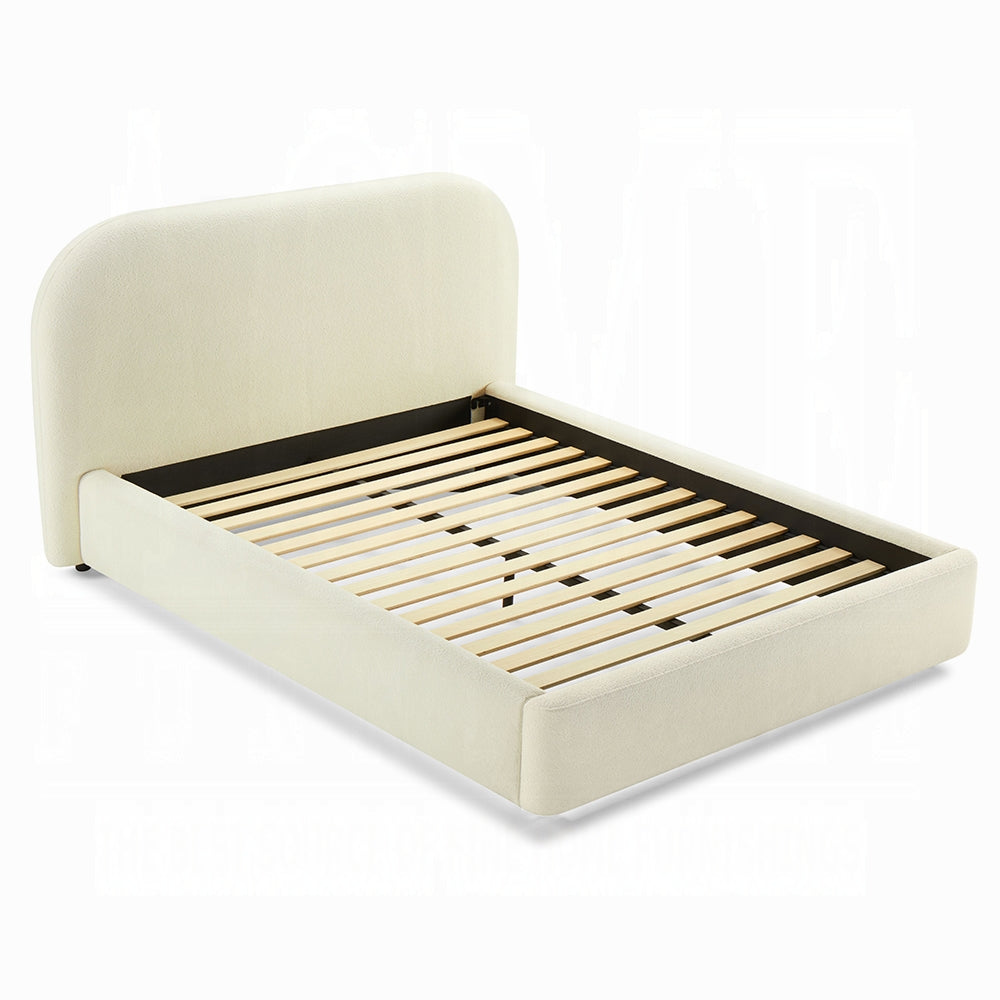 Arden Full Bed, Beige Fabric