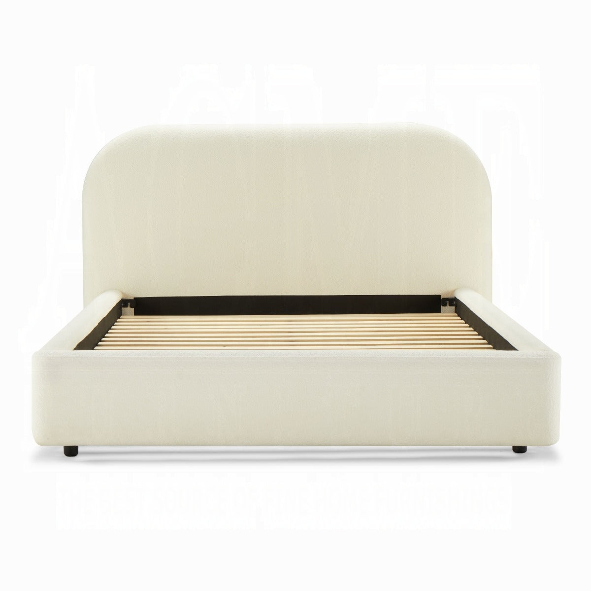 Arden Full Bed, Beige Fabric