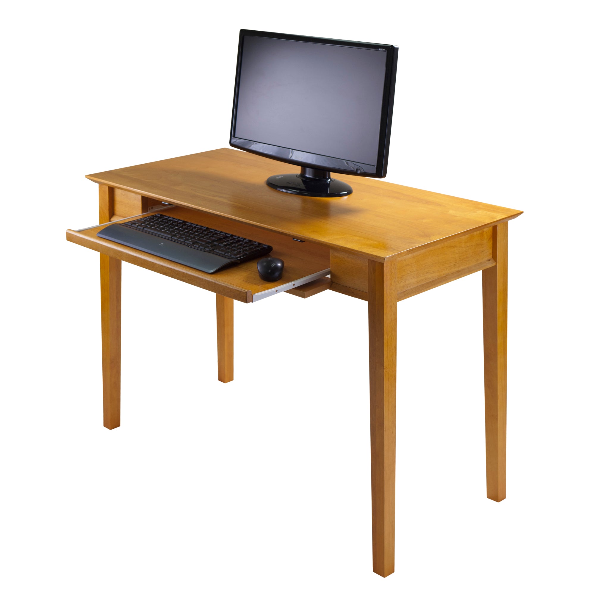 Studio Home Office Computer Desk, Honey