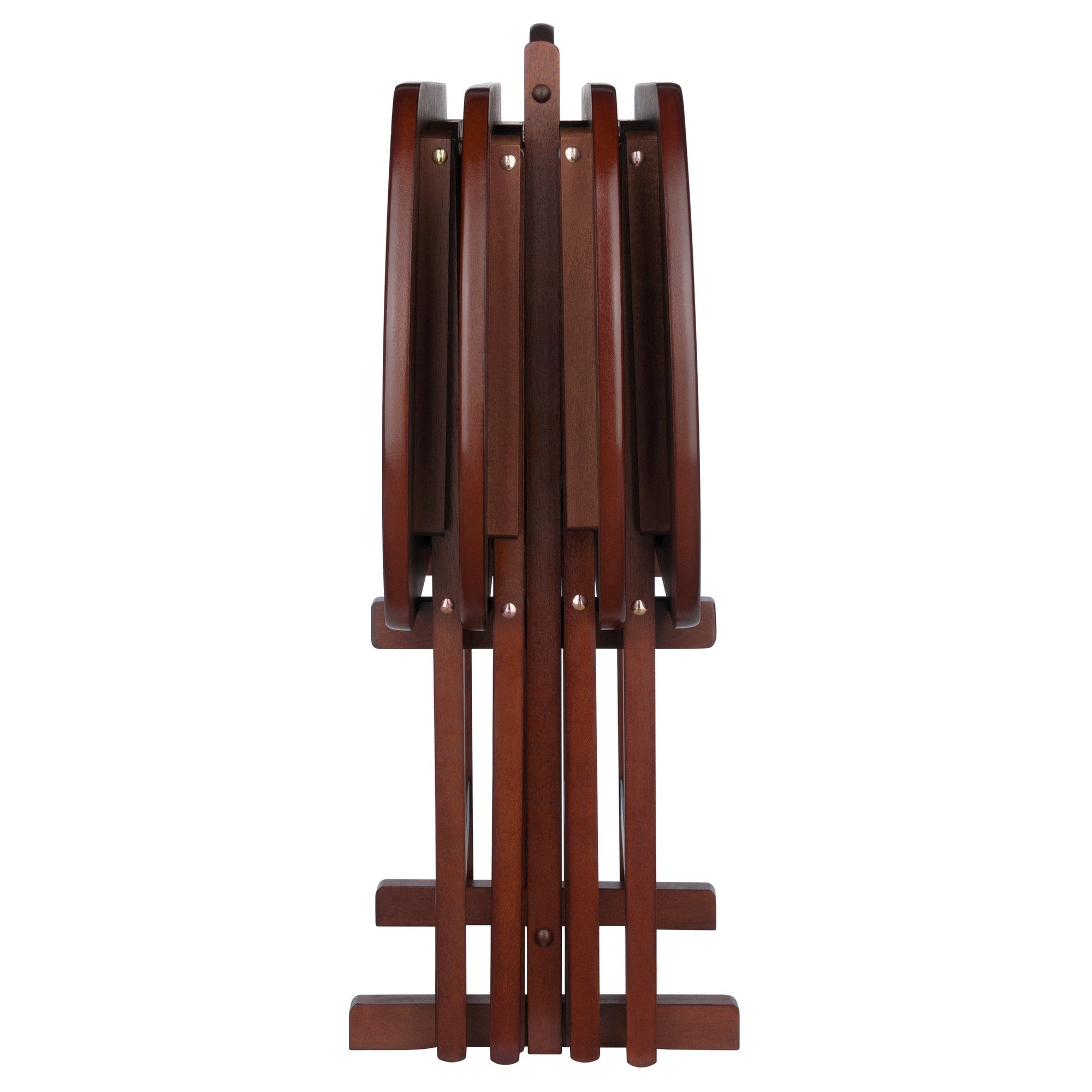 Corbett 5-Pc Oversized Snack Table Set, Walnut