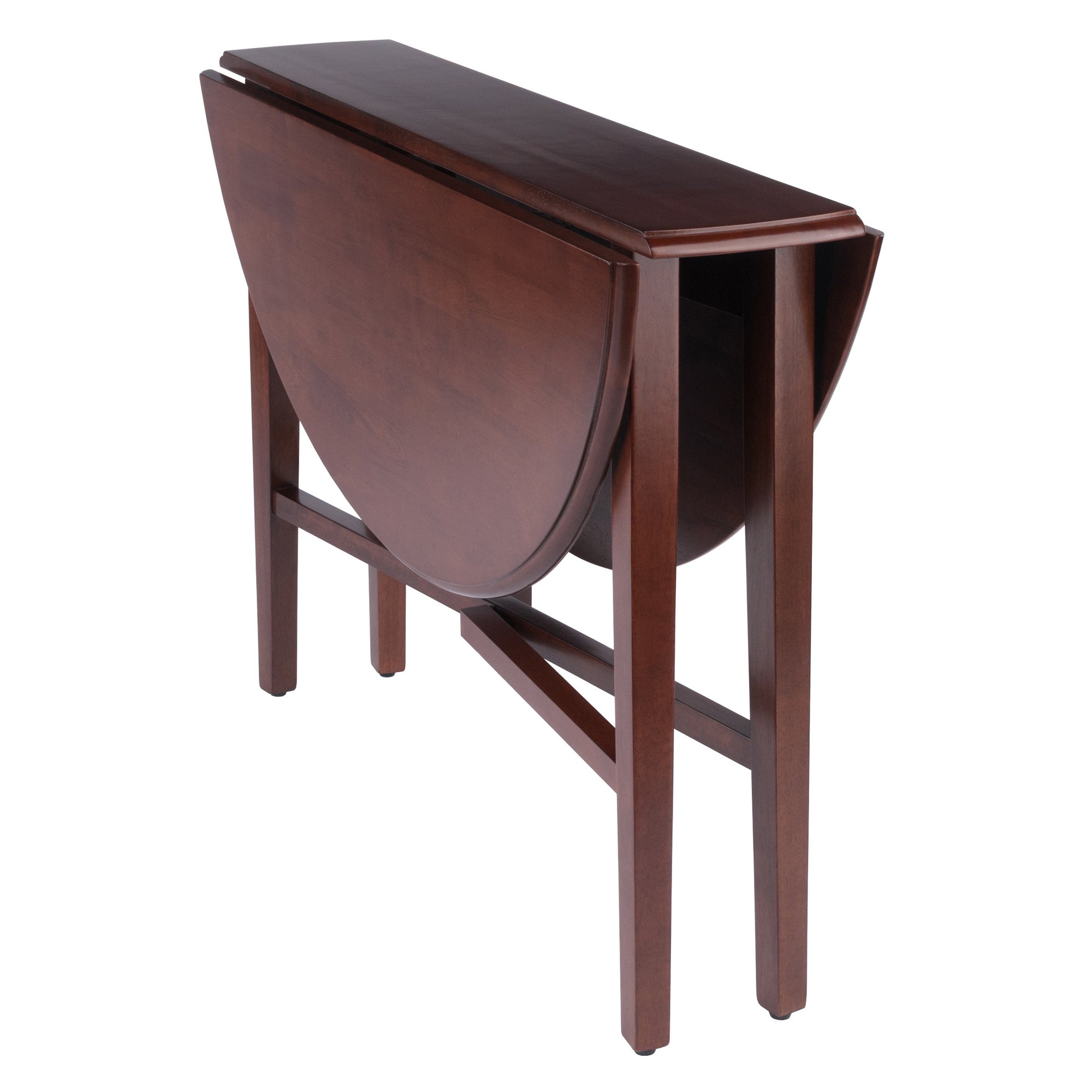 Hannah Double Drop Leaf Round Dining Table, Walnut