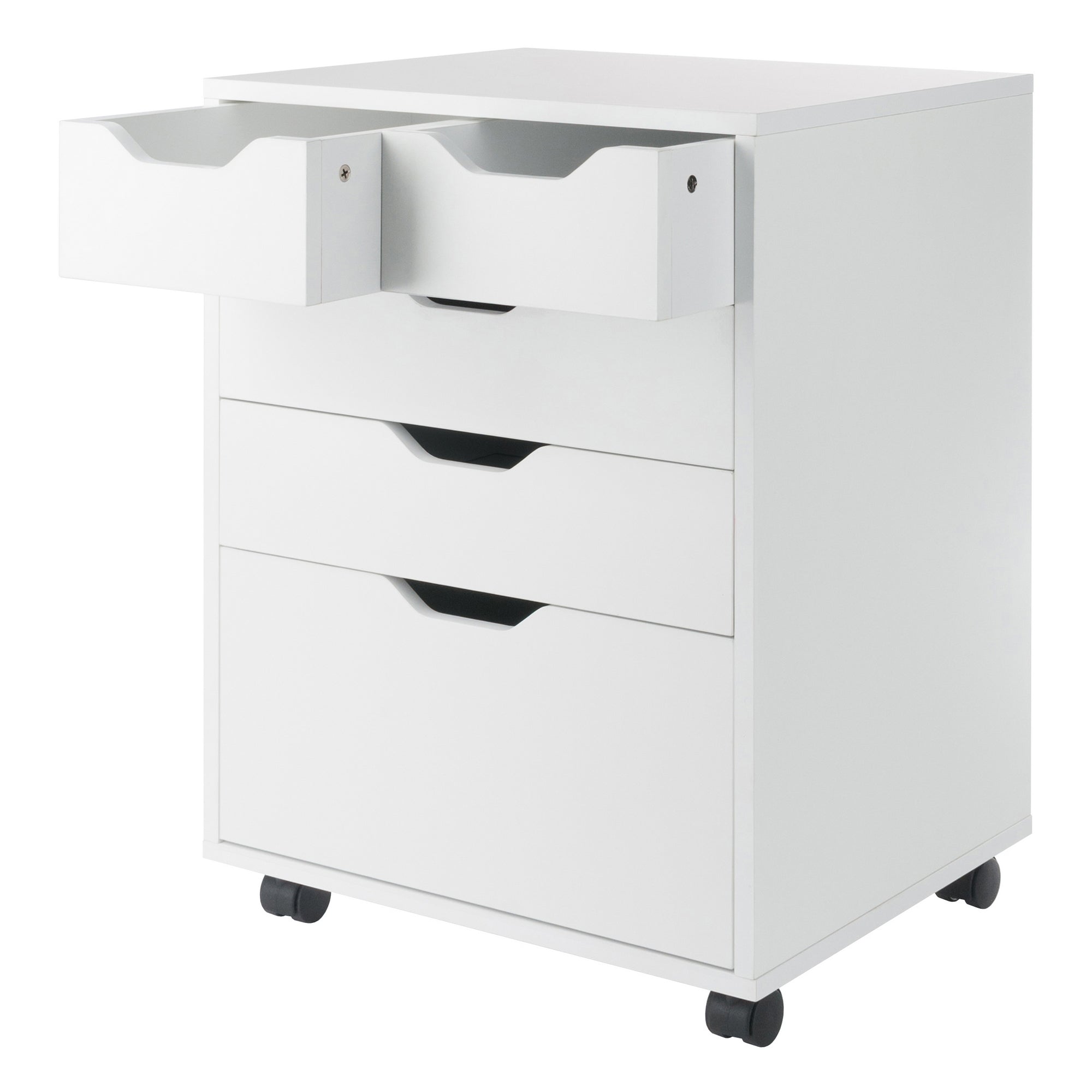 Halifax Bins & Drawers Storage Mobile Cabinet, White