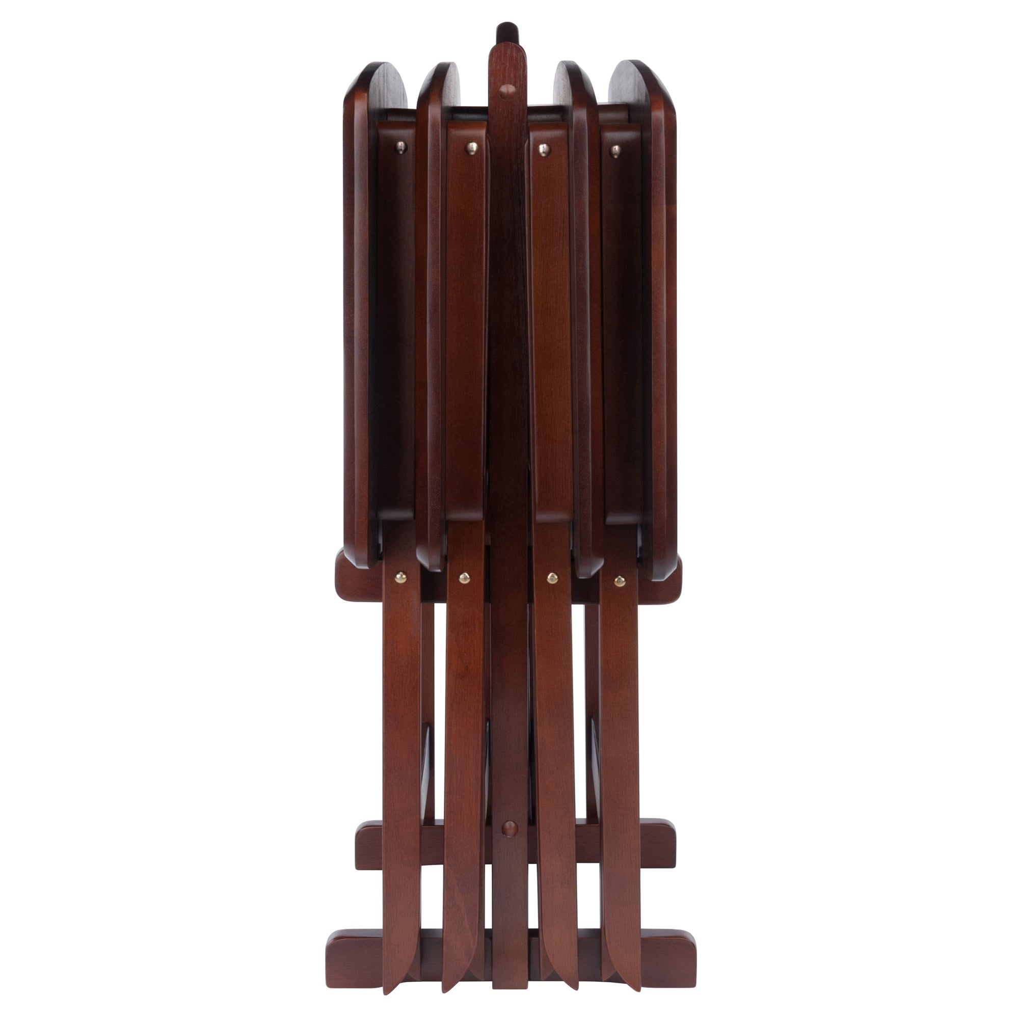 Dylan 5-Pc Oversized Snack Table Set, Walnut