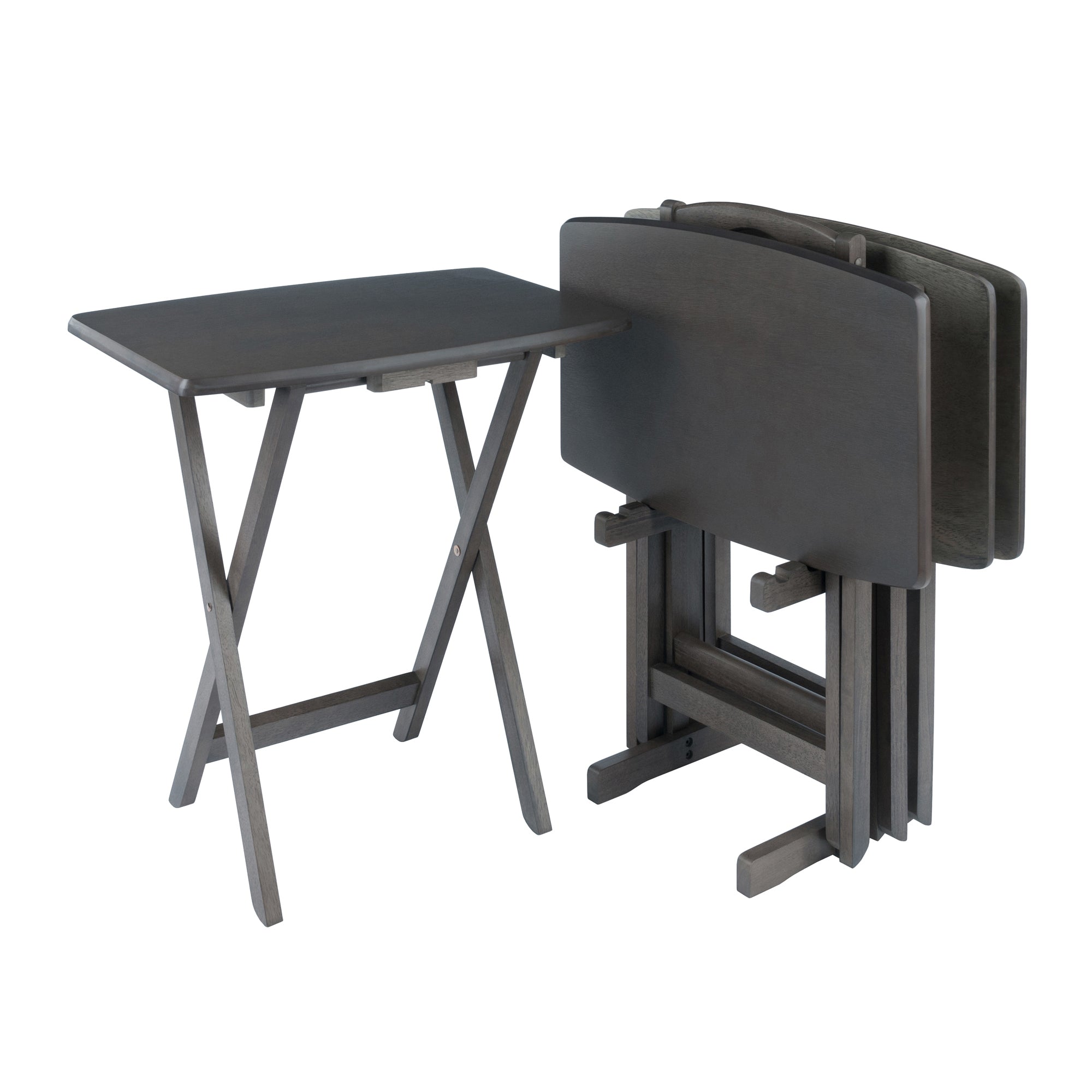 Dylan 5-Pc Oversized Snack Table Set, Oyster Gray