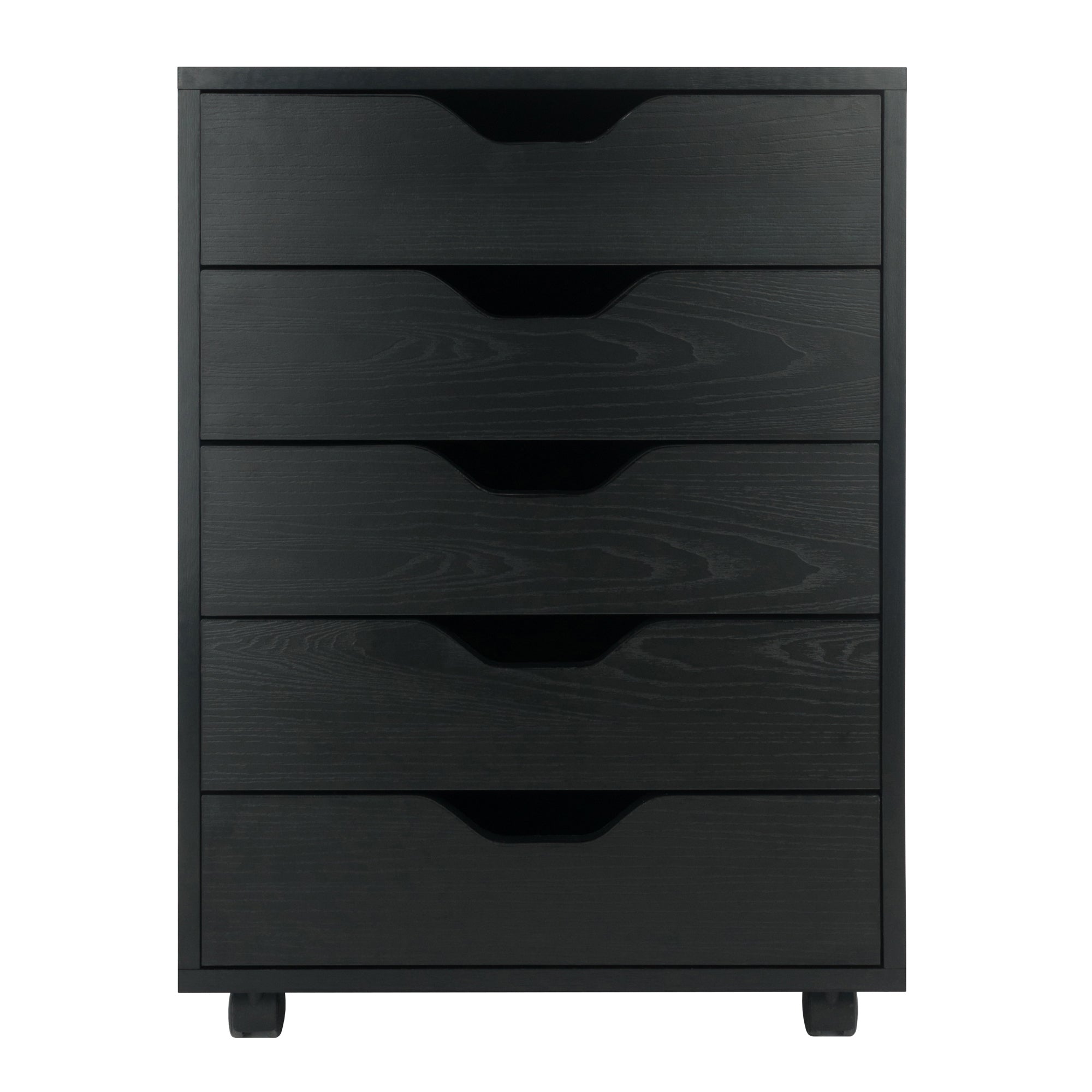 Halifax 5-Drawer Mobile Cabinet, Black