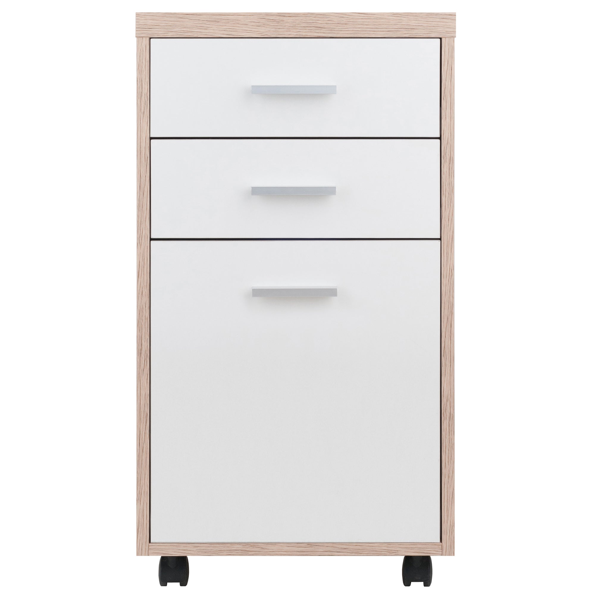 Kenner File Cabinet, 2-Drawer, Reclaimed Wood and White