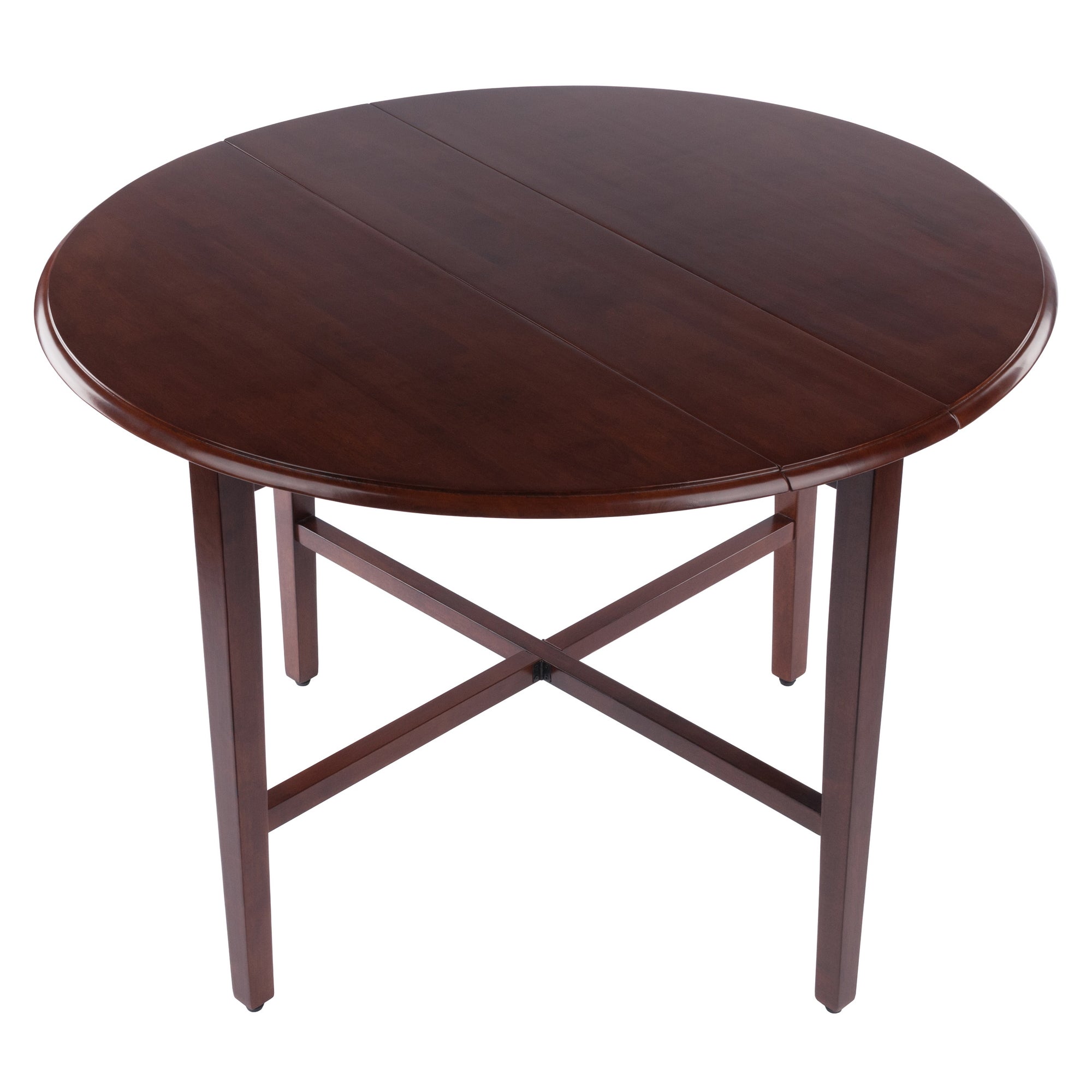 Hannah Double Drop Leaf Round Dining Table, Walnut