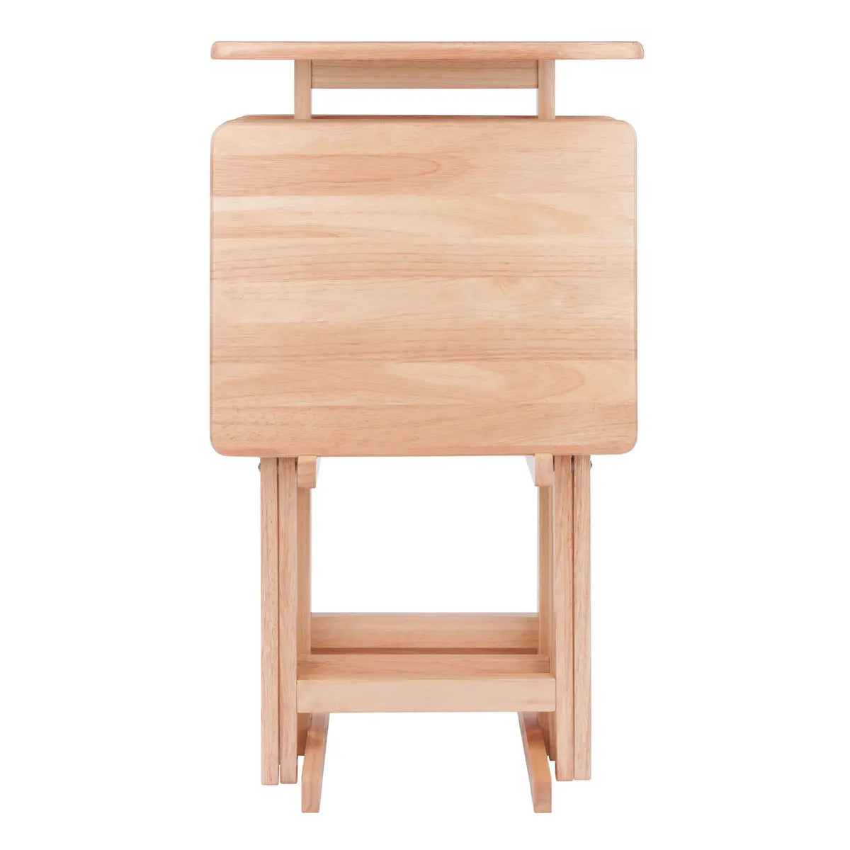 Riley 5-Pc Set Snack Table, Natural Finish