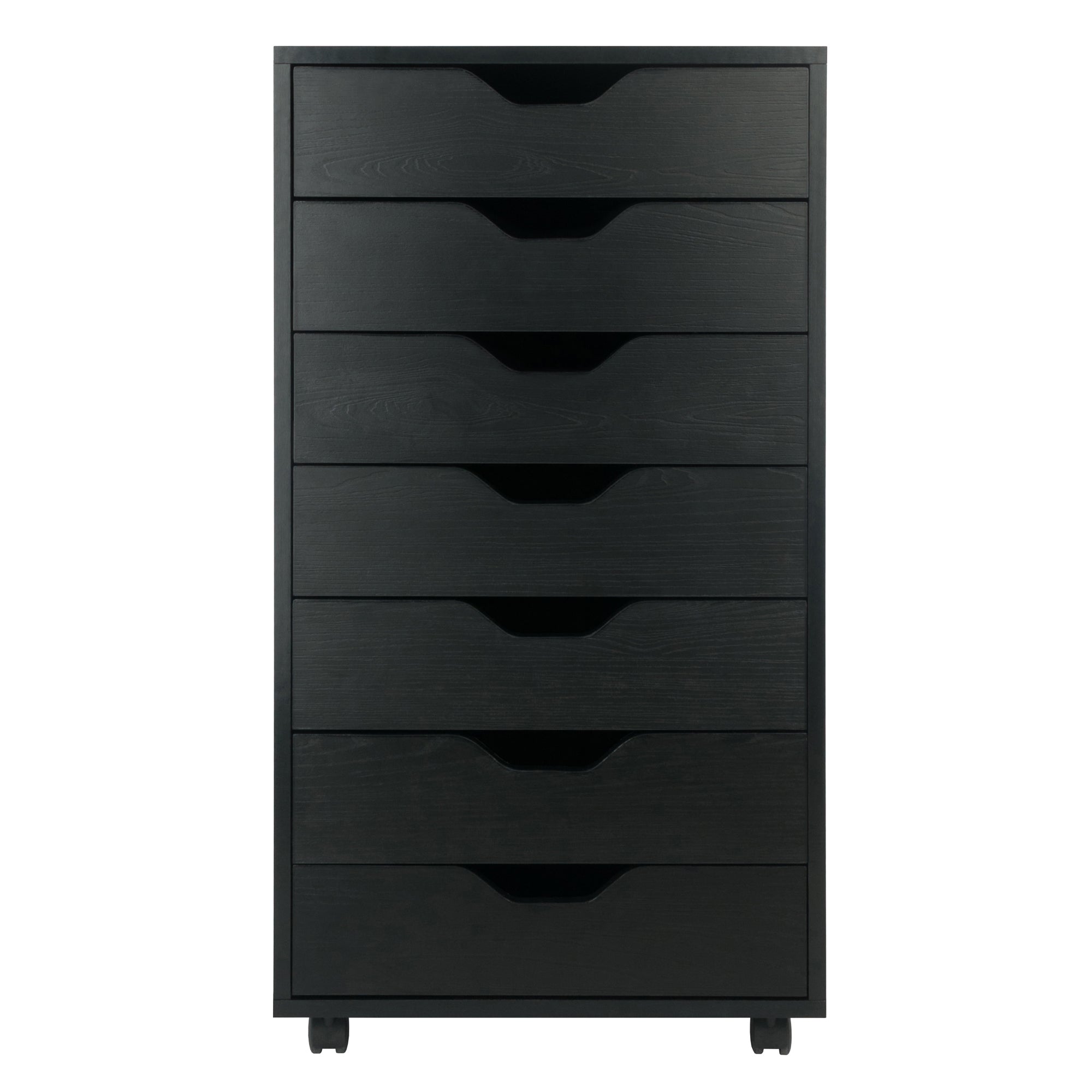 Halifax 7-Drawer Mobile Cabinet, Black