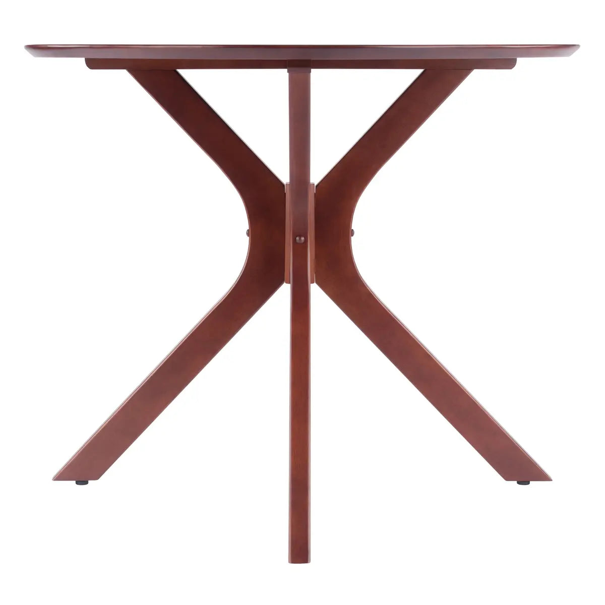 Lexa Dining Table with Splayed Legs, Walnut Finish