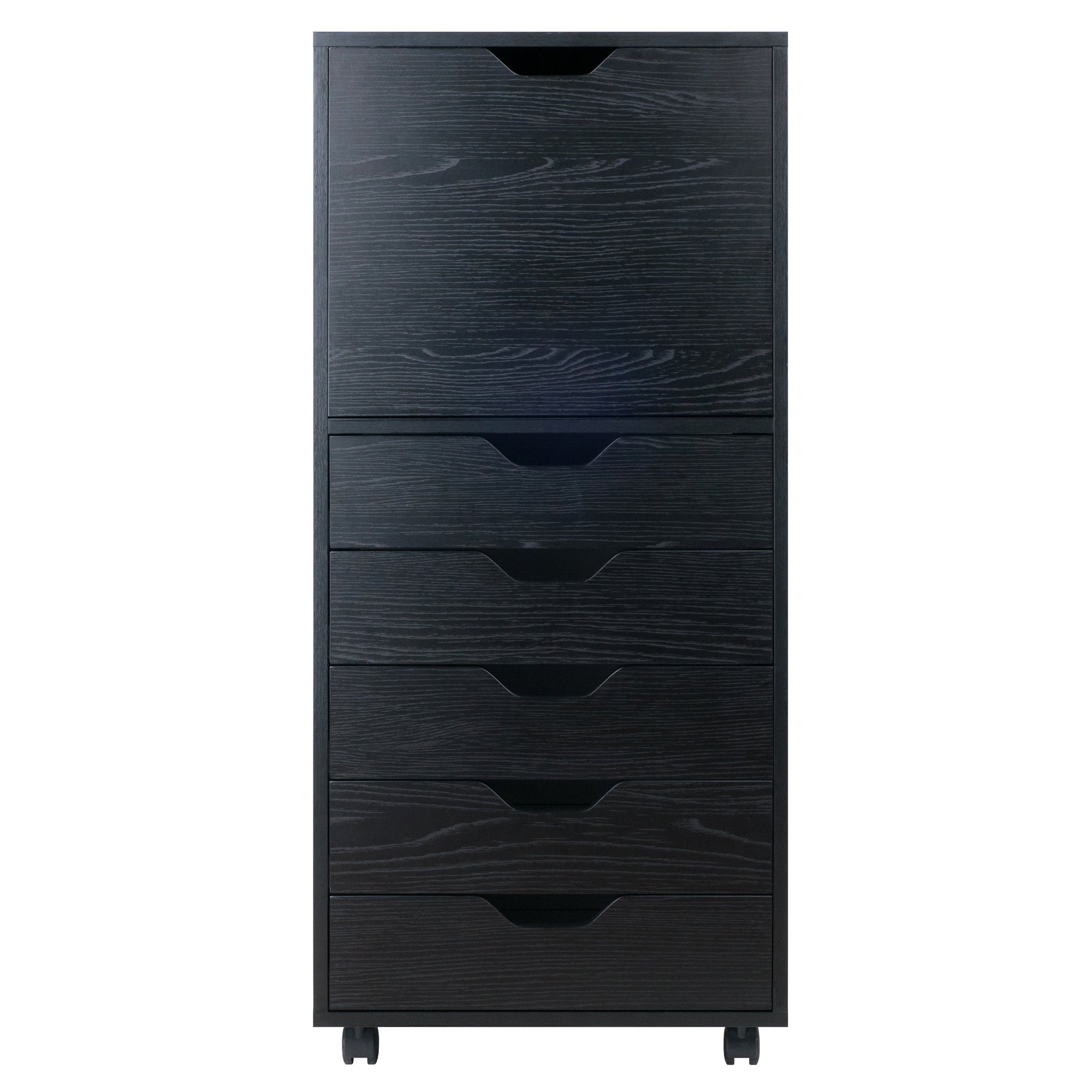 Halifax 5-Drawer Storage Mobile Cabinet, Black