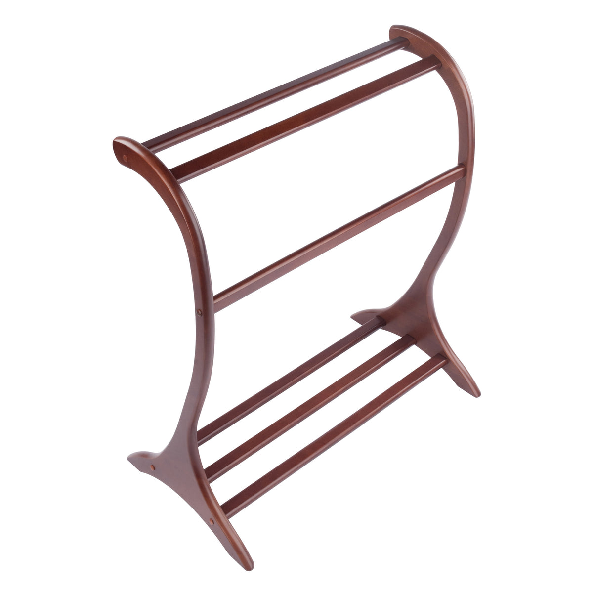 Bella Blanket Rack, Walnut Finish