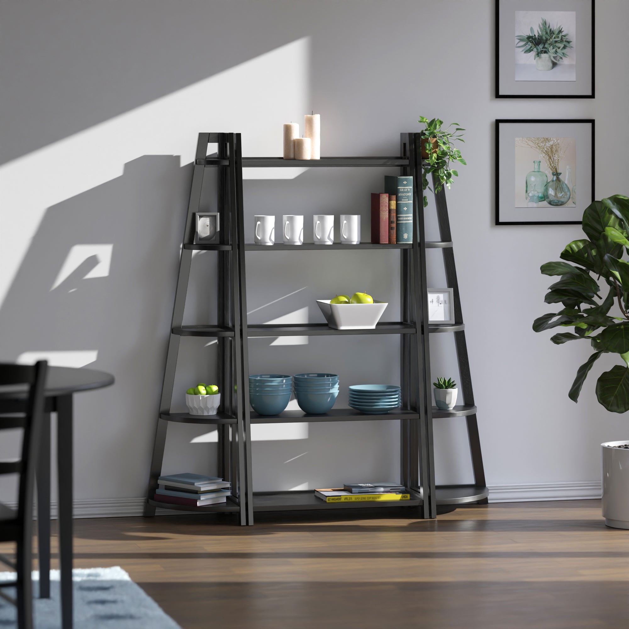 Adam 3-Pc Shelving Set, Black
