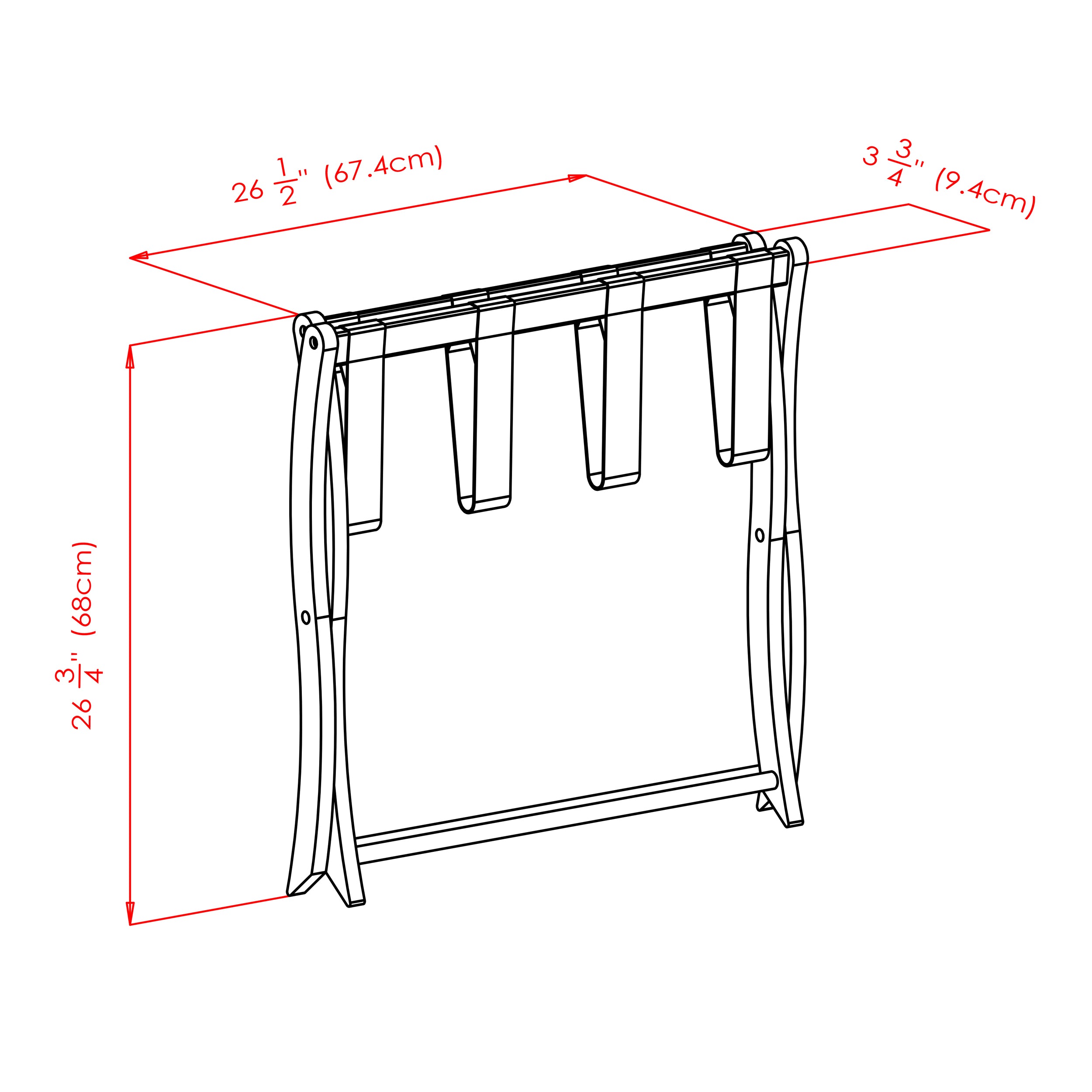 Scarlett Luggage Rack, Espresso