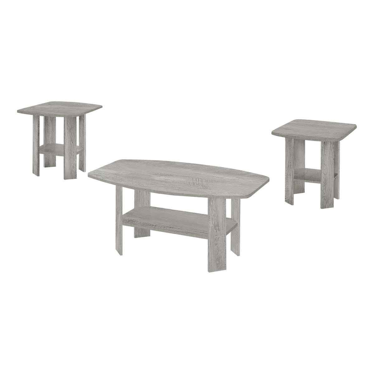 Malino - Table Set 3pcs Set Coffee End Side Accent Living Room