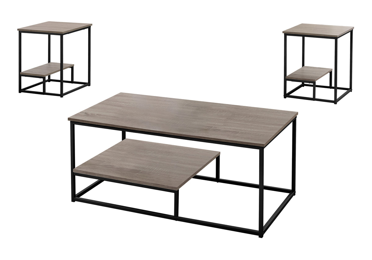 Genera - Table Set 3pcs Set Coffee End Side Accent Living Room