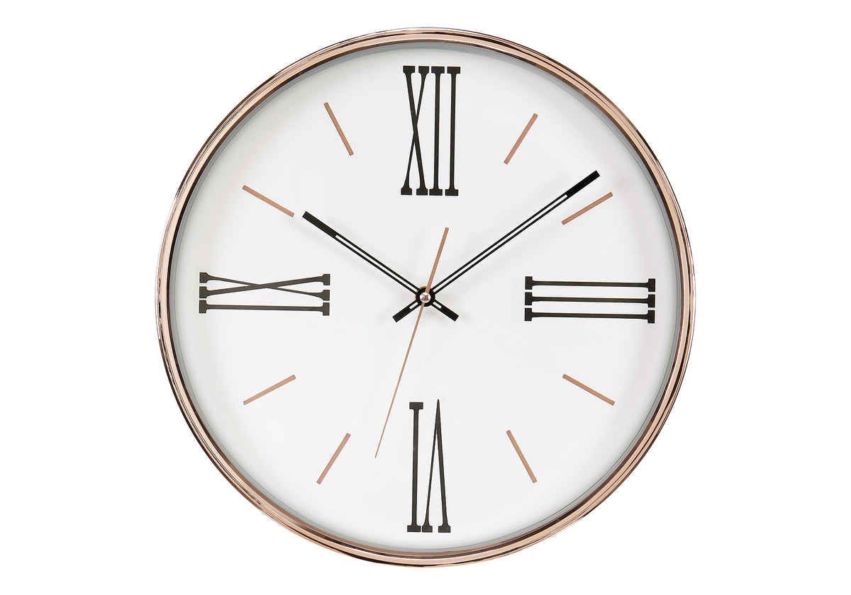 Stratton - Clocks 14" Round Wall Clock Gold Frame Transitional