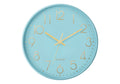 Abelia - Clocks 12" Round Wall Clock Blue Face Blue Frame Contemporary
