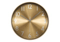 Hanson - Clocks 12" Round Wall Clock Gold Face Gold Frame Contemporary
