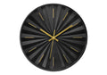 Tauriel - Clocks 12" Round Wall Clock Black Face Black Frame Contemporary
