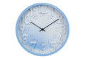 Asli - Clocks 12" Round Wall Clock Juvenile Blue Face Blue Frame