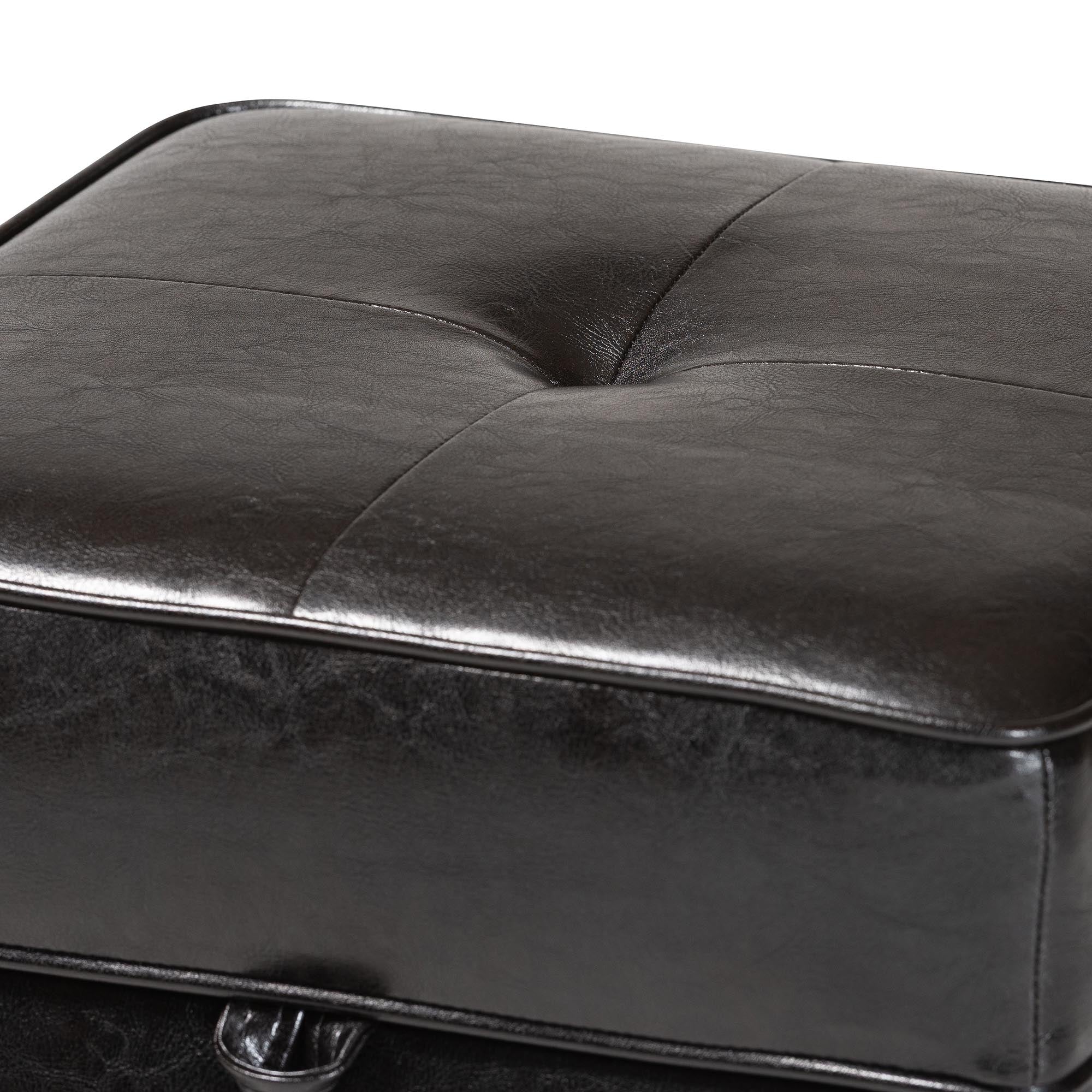 Sydney Brown Modern Storage Ottoman