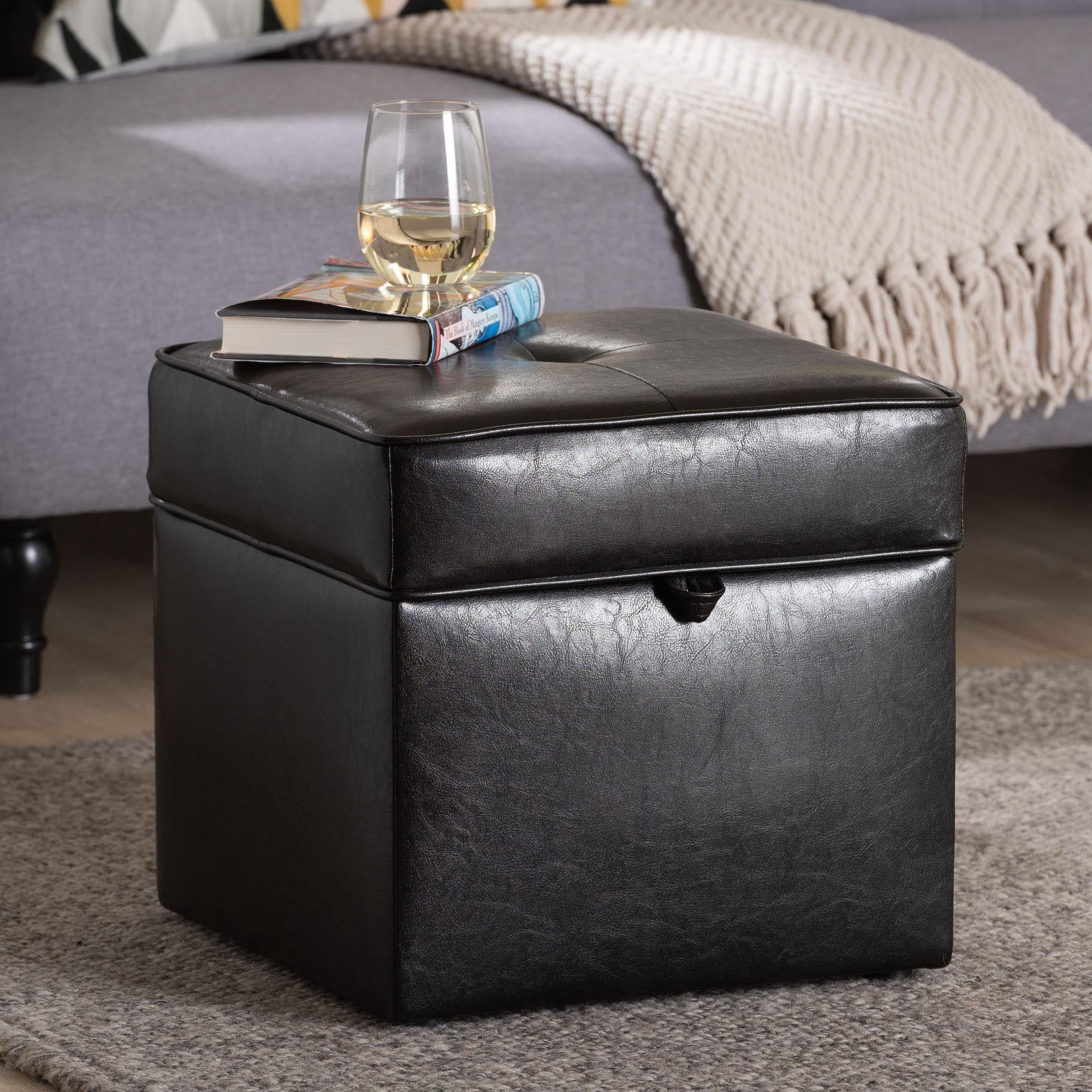 Sydney Brown Modern Storage Ottoman