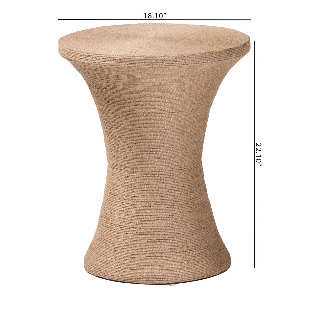 Cady Japandi Natural Seagrass Side Table
