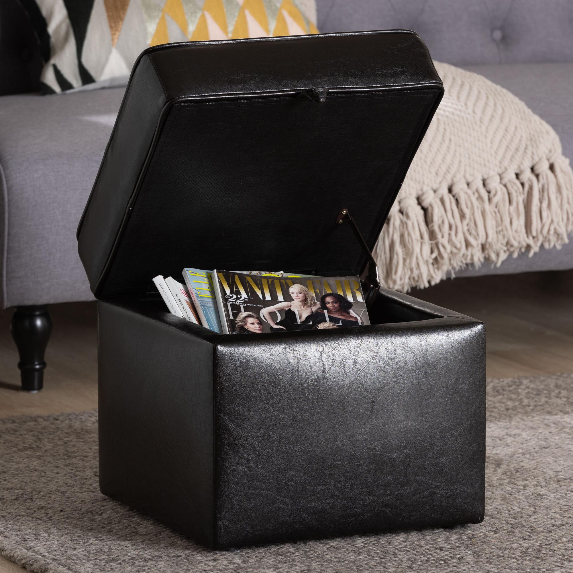 Sydney Brown Modern Storage Ottoman