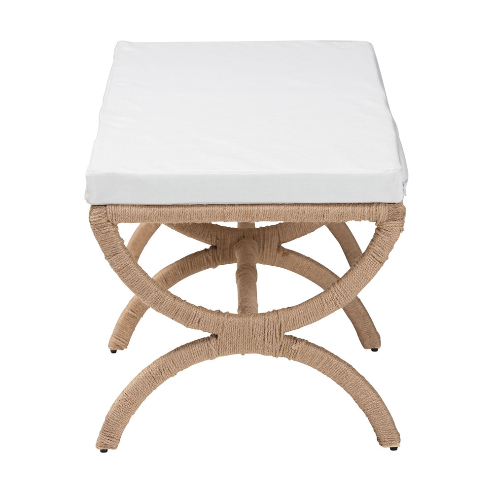 Maliyah Japandi Natural Seagrass Accent Bench