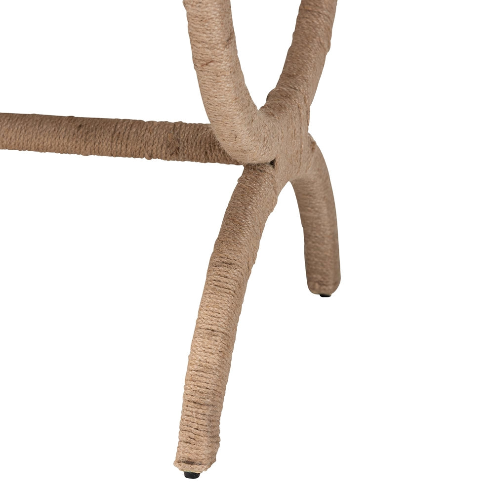 Maliyah Japandi Natural Seagrass Accent Bench