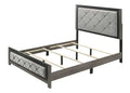 Jehoram Eastern King Upholstered Bed in Gray Linen – Sleek Contemporary Style