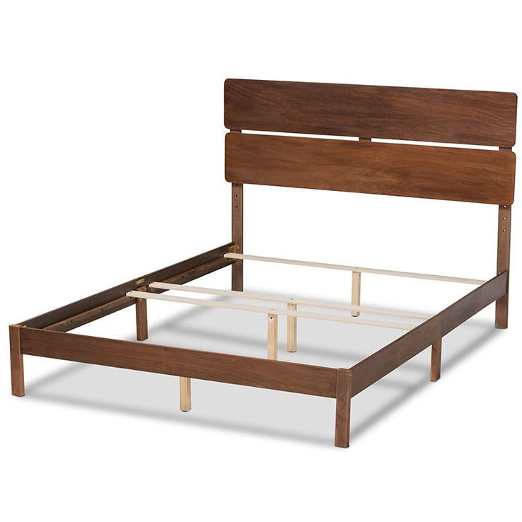 Anthony Walnut Brown Finished Wood Queen Size Panel Bed