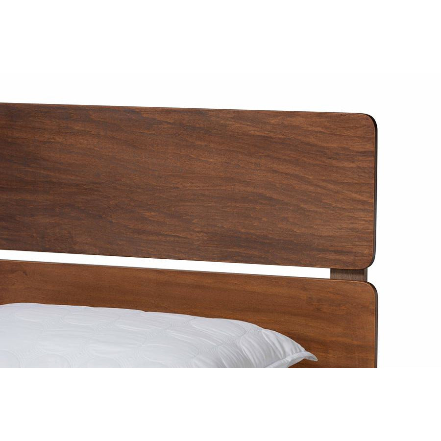 Anthony Walnut Brown Finished Wood Queen Size Panel Bed