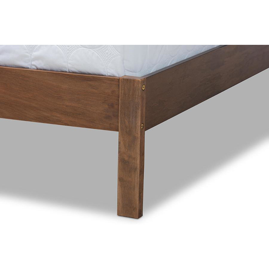 Anthony Walnut Brown Finished Wood Queen Size Panel Bed