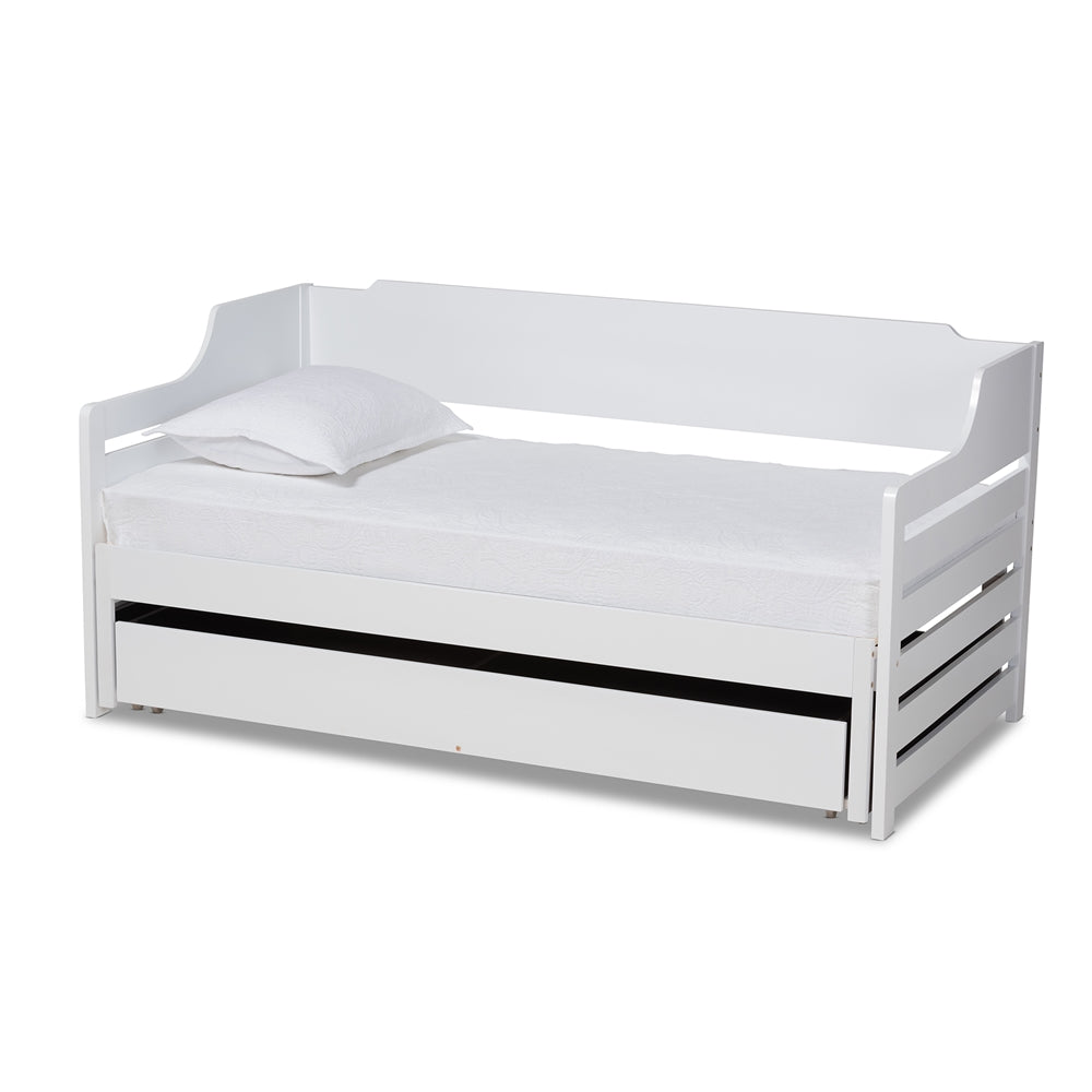 Jameson White Expandable Twin to King Size Daybed with Drawer