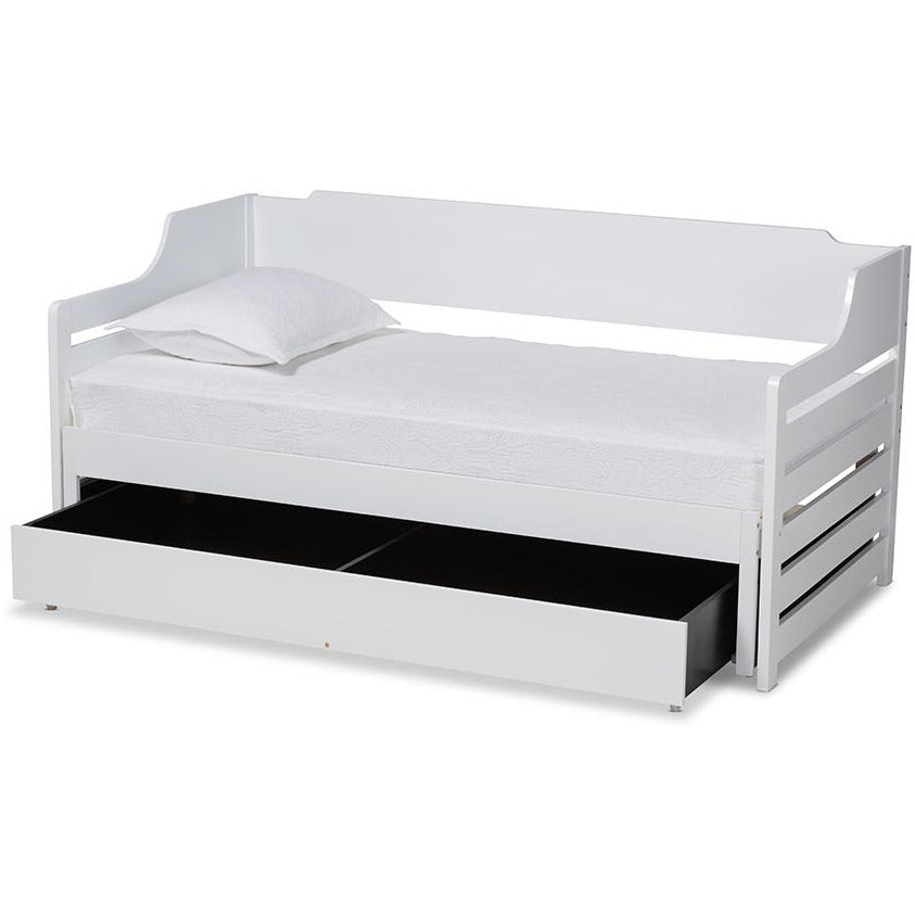 Jameson White Expandable Twin to King Size Daybed with Drawer