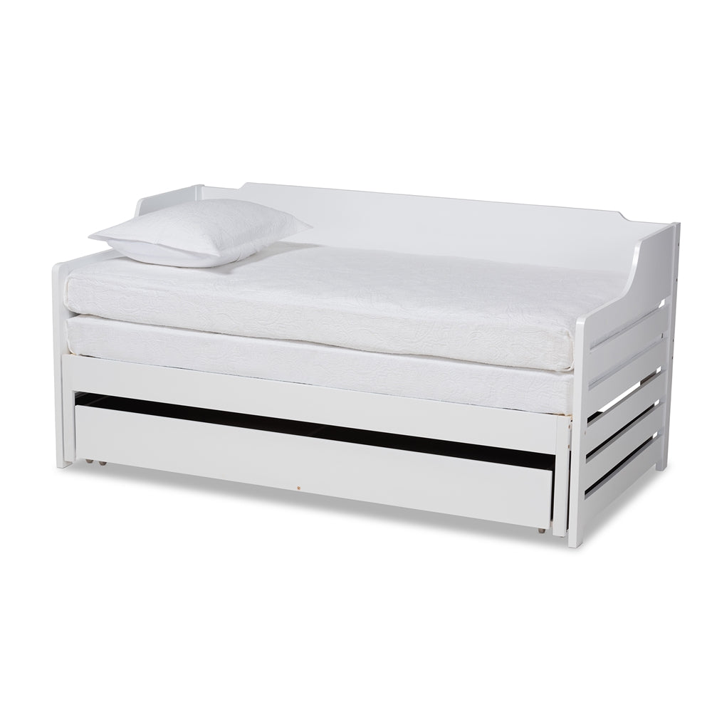 Jameson White Expandable Twin to King Size Daybed with Drawer