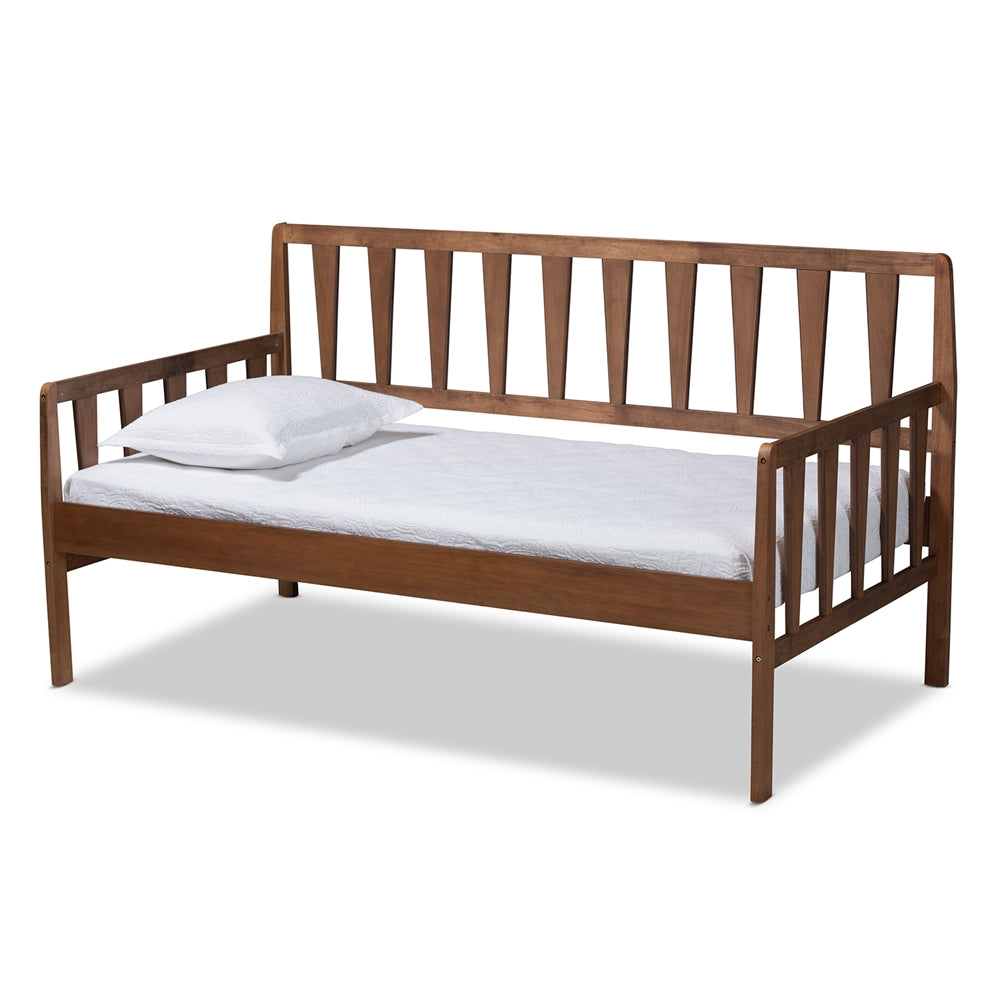 Midori Walnut Brown Finished Wood Twin Size Daybed