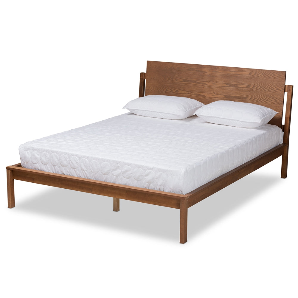 Giuseppe Walnut Brown Finished Full Size Platform Bed