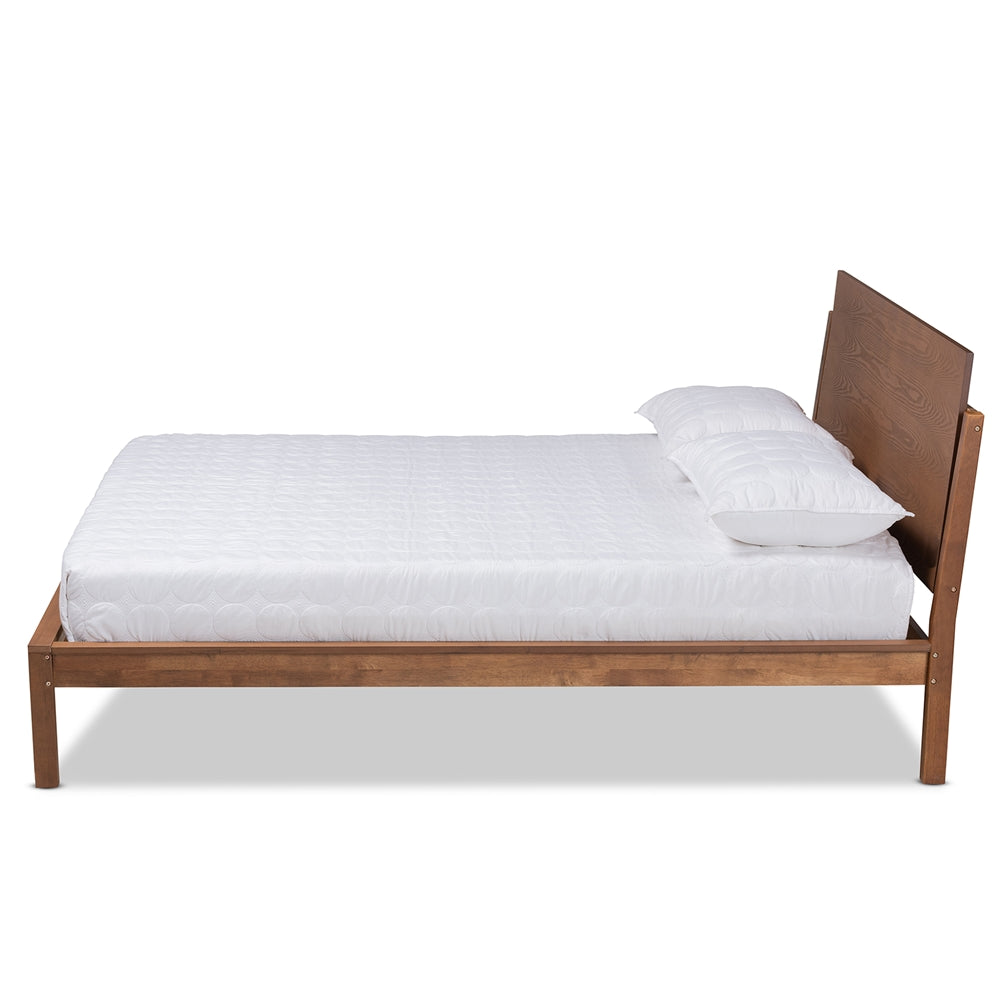 Giuseppe Walnut Brown Finished Full Size Platform Bed