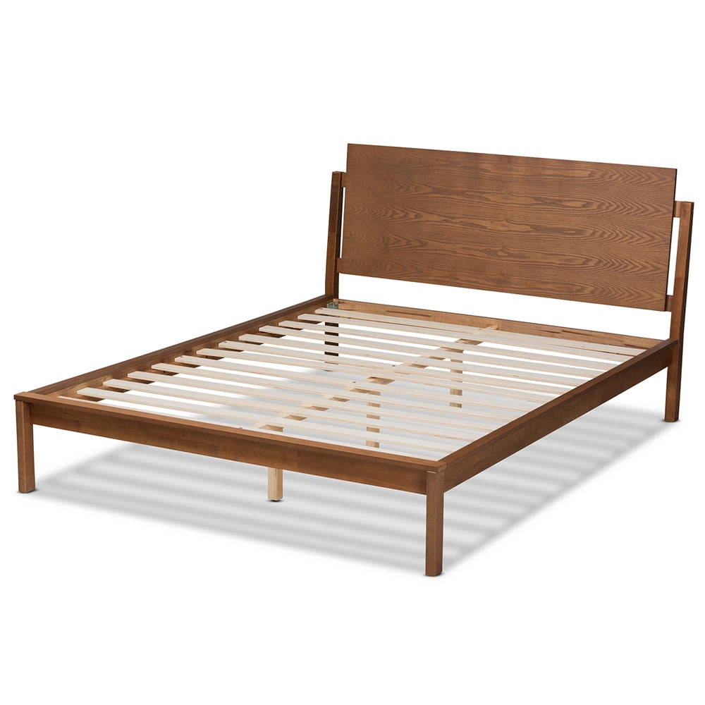 Giuseppe Walnut Brown Finished Full Size Platform Bed