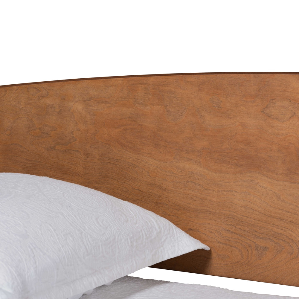 Veles Mid-Century Modern Ash Walnut Finished Wood Full Size Daybed