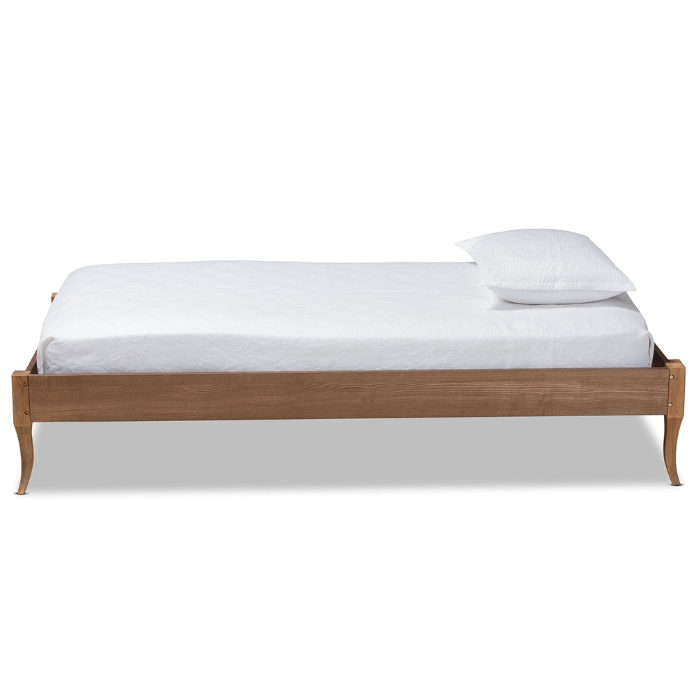 Marieke Vintage French-Inspired Ash Walnut Wood Twin Bed Frame