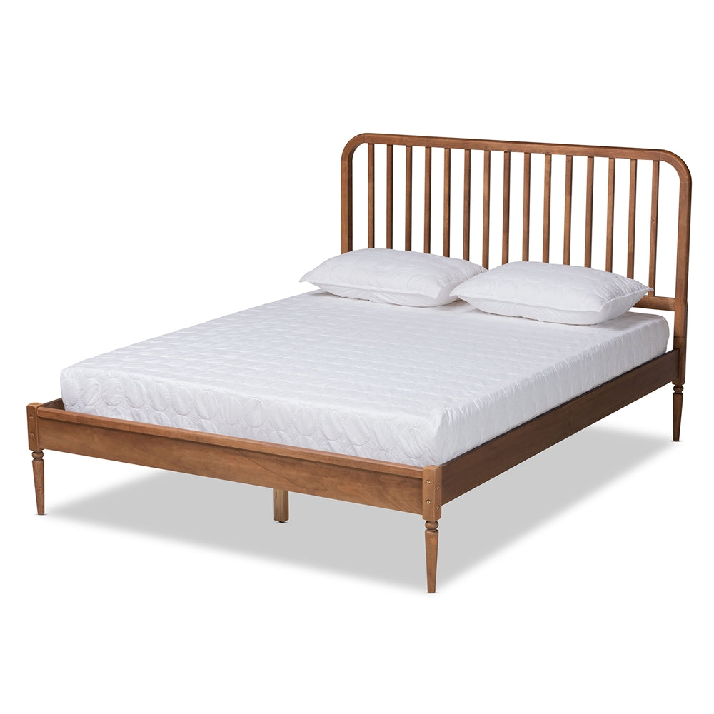 Neilan Walnut Brown Finished Wood Full Size Platform Bed