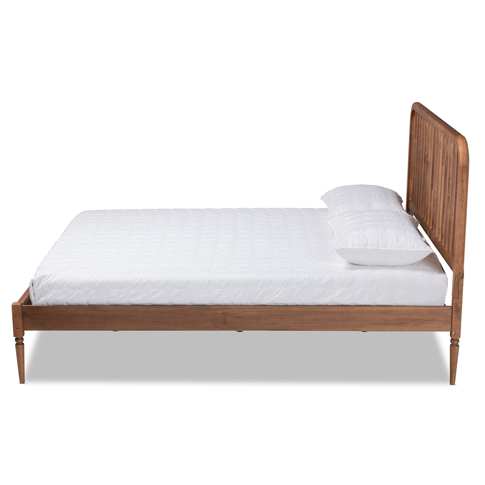 Neilan Walnut Brown Finished Wood Full Size Platform Bed