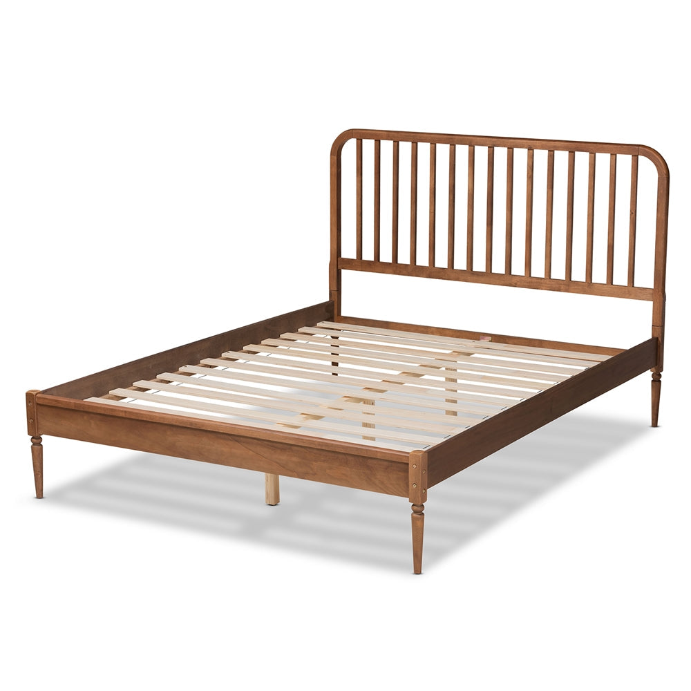 Neilan Walnut Brown Finished Wood Full Size Platform Bed